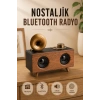 Nostaljik Radyo Bluetooth Bağlantılı Şarjlı Yüksek Ses Kaliteli