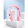 Pembe Taşınabilir Boyun Fanı Ergonomik Tasarım Çok Kademeli Hava Akışı
