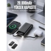 Powerbank 20.000 Mah Dijital Göstergeli Lcd Ekran Uzun Pil Ömrü Yeni Nesil
