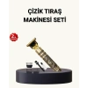 Profesyonel Çizik Tıraş Makinesi – T Çelik Bıçaklı, 120 Dakika Şarjlı Kullanım, 3 Başlıklı