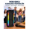 Rgb Işıklı Çift Hoparlörlü Taşınabilir Bluetooth Speaker Ve Mikrofon Yeni Nesil