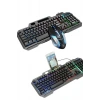 Rgb Işıklı Gaming Oyuncu Klavye Q Klavye Mouse Hediyeli