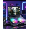 Rgb Işıklı Laptop Soğutucu Stand Çift Fanlı Sessiz Çalışan Ayarlanabilir