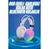 Rgb Işıklı Yüksek Ses Kaliteli Kablosuz Kulak Üstü Bluetooth Kulaklık