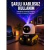 Robot Tasarımlı Bluetooth Hoparlörlü Yıldızlı Gökyüzü Projektör Yeni Nesil