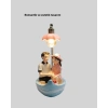 Romantik Sandal Üzerinde Çift Figürü Led Gece Lambası Masa Dekoru Yeni Nesil
