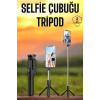 Selfie Çubuğu Tripod Kumandalı Telefon Tutucu Siyah