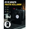 Taşınabilir Araç Hava Pompası Analog Manometreli Lastik Şişirme Pompası
