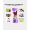 Taşınabilir Usb Şarjlı Mini Smoothie Blender 380ml Çelik Bıçaklı Portatif