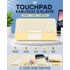 Touchpad Tüm Cihazlara Uyumlu Bluetooth Klavye Touchpad Slim Kablosuz Wifi Q Klavye