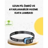 Üç Renkli Led Kafa Feneri 53 Mod Güç Göstergeli Type C Şarjlı