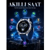 Amoled Ekranlı Bluetooth Akıllı Saat 3 Kordonlu Uzun Pil Ömürlü