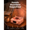 Vintage Tarz Bluetooth Hoparlör – Gece Işığı Ve Zaman Göstergeli Yeni Nesil