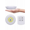 Yapışkanlı 3lü Spot Led Işık Lamba Montajsız Pilli Uzaktan Kumandalı