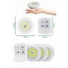 Yapışkanlı 3lü Spot Led Işık Lamba Montajsız Pilli Uzaktan Kumandalı