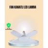 Yüksek Işık Güçlü Led Ampül 4 Kollu Katlanır Pervane Tasarım