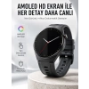Yuvarlak Akıllı Saat Nabız Ölçer, Spo₂, Spor Modları Ve Değiştirilebilir Kordon