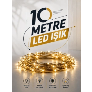 10 Metre Led Işık Gün Işığı Her Ortama Uygun Ampüllü