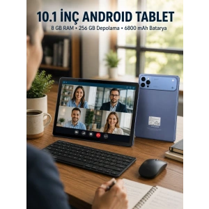 10.1 İnç Android Tablet 8 Gb Ram 256 Gb Depolama Yeni Nesil