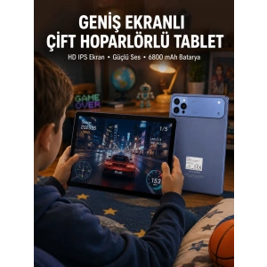 10.1 İnç Tablet 6800 Mah Batarya Çift Hoparlörlü Yeni Nesil