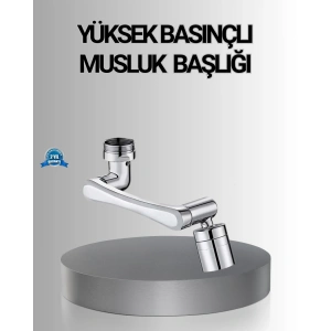 1080° Dönebilen Musluk Başlığı Robotik Kol Havalandırıcı Çok Yönlü Su Yönlendirme