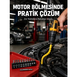 12 Parça Vidalama Uç Seti Akrobat Tasarım Dayanıklı Metal Yeni Nesil