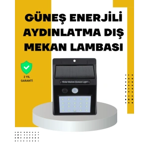 144 Ledli Geniş Aydınlatma Alanına Sahip Güneş Enerjili Güvenlik Lambası