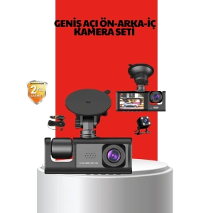 170° Geniş Açı Ön-arka-iç Kamera Seti – Tam Kapsamlı Araç Güvenliği