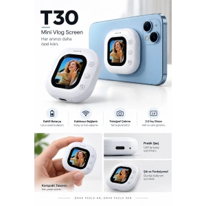 2.0 İnç Kablosuz Selfie Ekranı Dahili Bataryalı