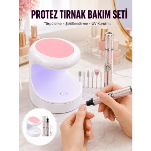 20.000 Rpm Tırnak Matkabı + Mini Led Oje Kurutma Cihazı Seti Yeni Nesil