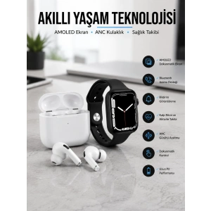 2025 Model Akıllı Saat Ve Yeni Nesil Pro Bluetooth Kulaklık Tws Yüksek Ses Kaliteli