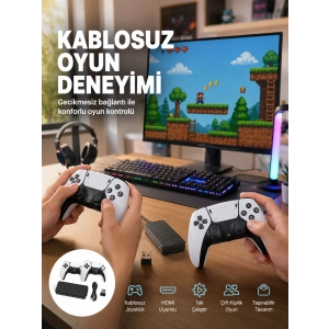 20600 Oyunlu Retro Oyun Konsolu Kablosuz Joystick Yeni Nesil