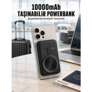 22.5w Hızlı Şarj Destekli Manyetik Powerbank Kompakt Tasarım Yeni Nesil