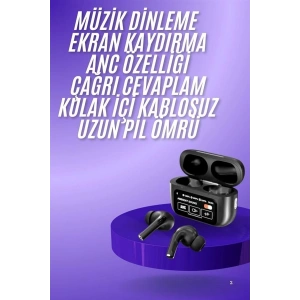 2.nesil Pro Ekranlı Sesli Görüşme Yapabilen Kablosuz Bluetooth Kulaklık