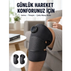 3 Seviyeli Titreşimli Isıtmalı Diz Bakım Masaj Cihazı Yeni Nesil