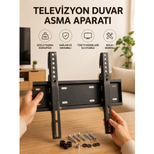 32-55 İnç Uyumlu 40 Kg Taşıma Kapatiseli Televizyon Duvar Asma Aparatı