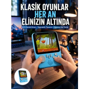 3.5 İnç Mini Atari Taşınabilir Oyun Konsolu 666 Adet Retro Oyun Yeni Nesil