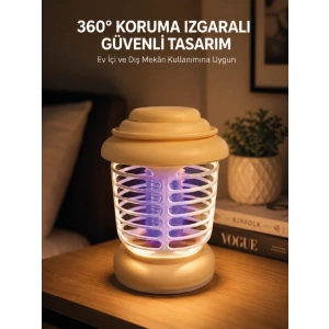 360° Koruma Izgaralı Led Sinek Kovucu Aydınlatma Lambası