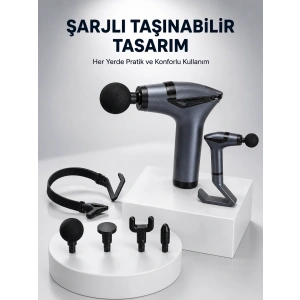 3in1 Fonksiyonel Şarjlı Masaj Aleti Ayak Yüz Vücut Masajı Yeni Nesil