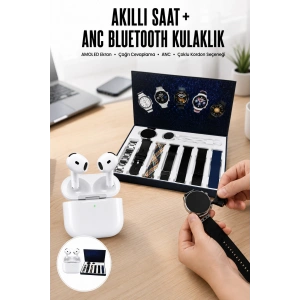 3.nesil Tws Bluetooth Kulaklık Bluetooth Bağlantılı Akıllı Saat Amoled Ekran Plastik Hasır Kordon