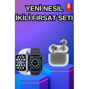 3.nesil Tws Bluetooth Kulaklık Ve Dokunmatik Ekran Akıllı Saat Sesli Görüşme