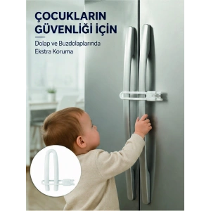 4 Adet Dolap Kapak Kilidi Ev İçi Güvenlik İçin Pratik Koruma Seti Yeni Nesil