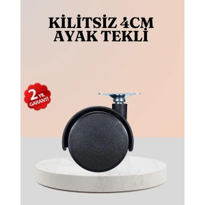 4 Cm Çap Kilitsiz Tekerlek Ayağı Tekli Hafif Mobilyalar İçin