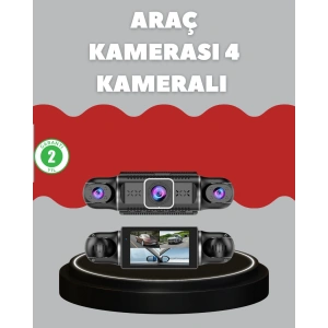 4 Kameralı Araç Kayıt Cihazı Full Hd Park İzleme Gece Görüş
