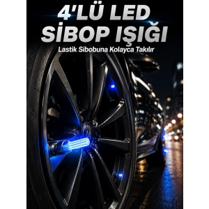 4lü Araç Sibop Led Işığı Otomatik Açılan Lastik Işığı Seti
