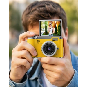 48 Mp 4k Dijital Kamera Flip Ekranlı Vlog Selfie Çekim Profesyonel Fotoğraf Makinesi