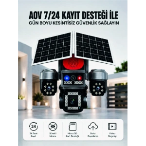 4g Sım Kartlı Uzaktan İzlemeli Akıllı Güvenlik Kamerası Çift Yönlü Ses