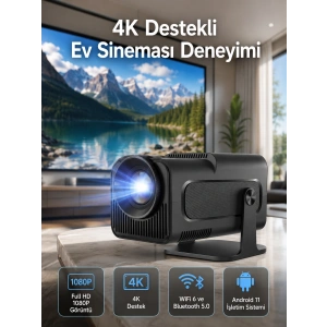 4k Android Smart Wi-fi Çift Kollu Projeksiyon Game Box Kumandalı Taşınabilir Yeni Nesil