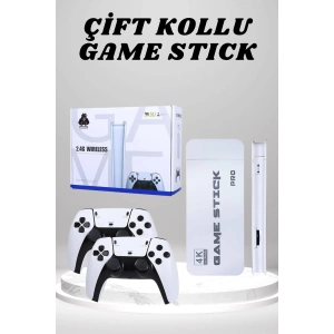 4k Hd Görüntü Kaliteli Retro Game Stick 20000 Oyunlu Çift Kollu Beyaz Game Stick