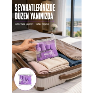 5 Parça Seyahat Kişisel Bakım Seti Şişe Sprey Krem Kutulu Yeni Nesil